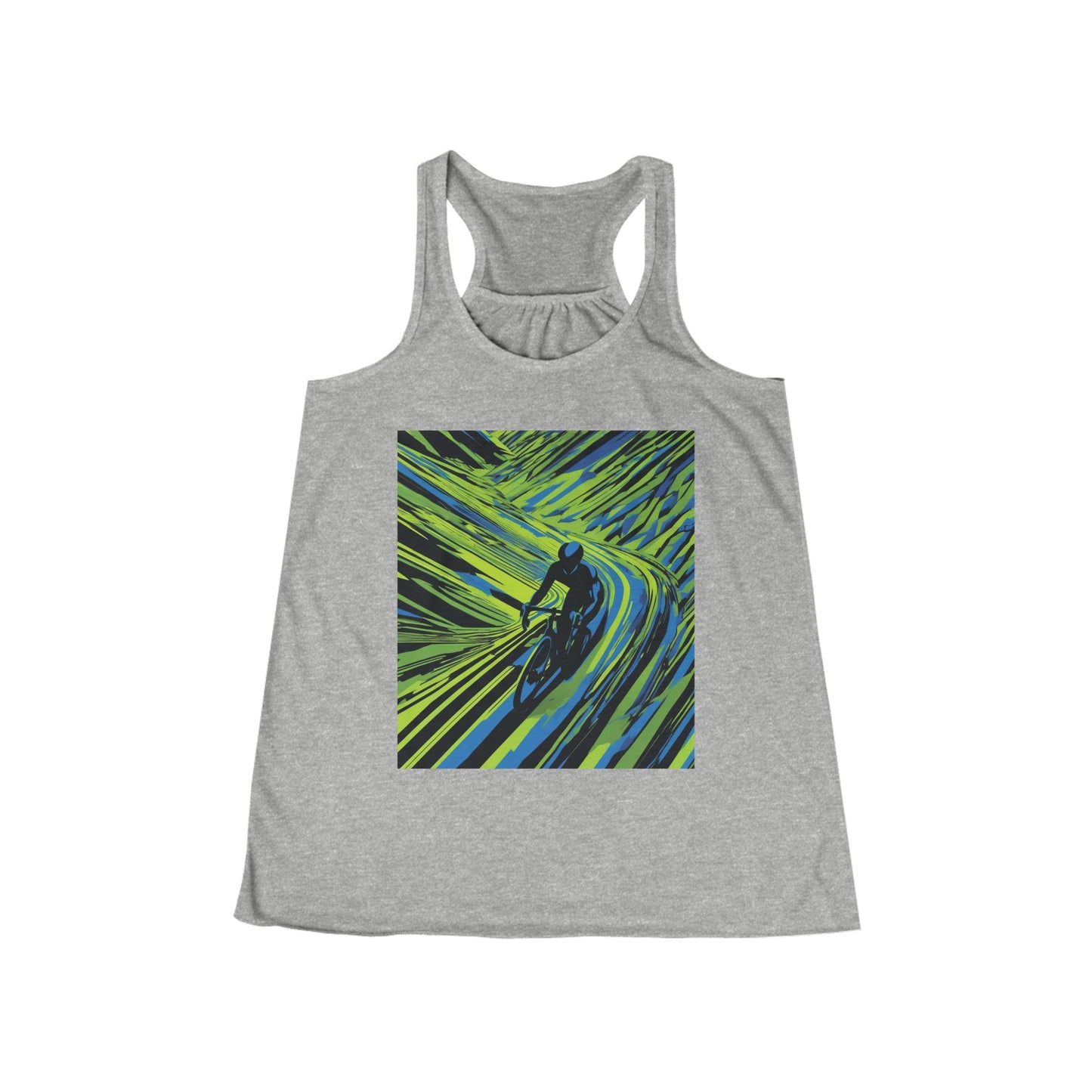 boostlete-am-crew-scene-cyclist-speed-isometric-0064 — Women's Flowy Racerback Tank (B+C 8800)