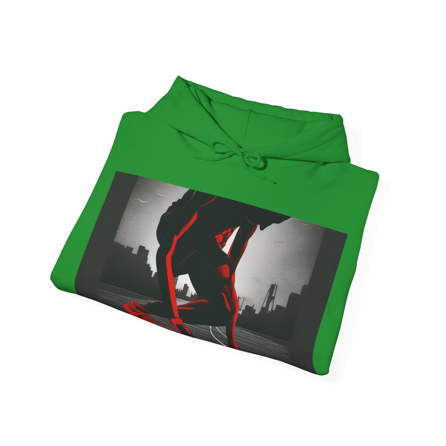 boostlete-mile-by-mile-scene-runner-grainy-bold-0168 — Unisex Heavy Blend Hooded Sweatshirt (Gildan)