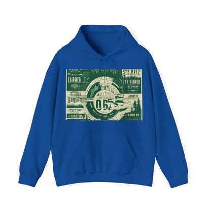 boostlete-mile-by-mile-type-fast-is-earned-big-blueprint-0041 — Unisex Heavy Blend Hooded Sweatshirt (Gildan)