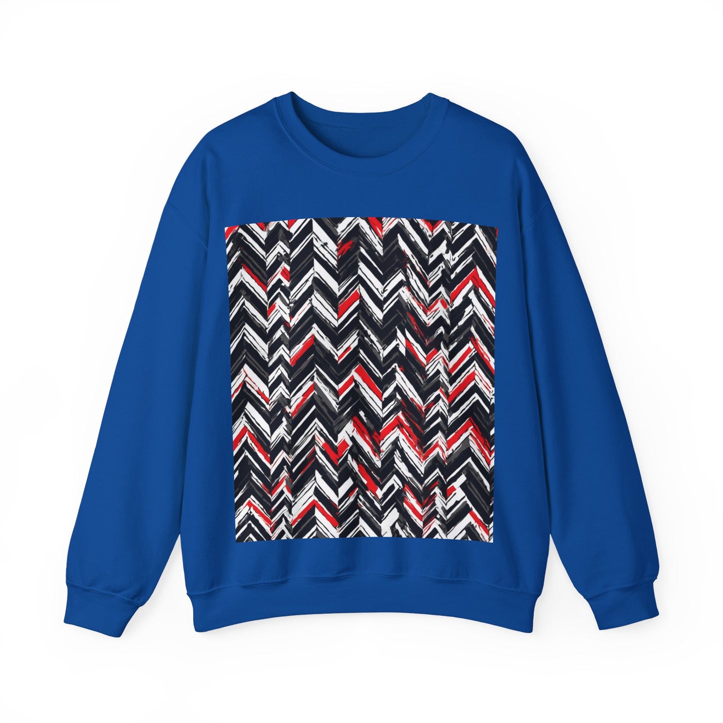 boostlete-am-crew-pattern-chevron-geometric-0659 — Unisex Heavy Blend Crewneck (G18000)