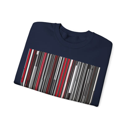 boostlete-am-crew-pattern-barcode-athletic-0911 — Unisex Heavy Blend Crewneck (G18000)
