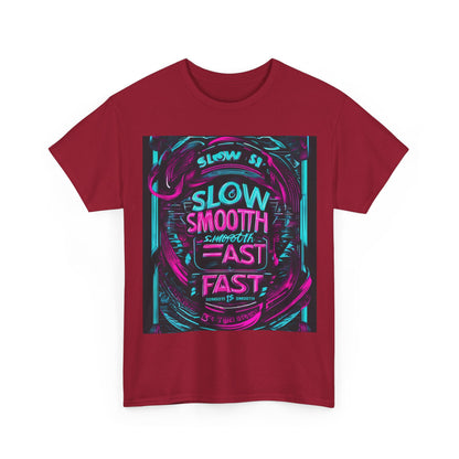 boostlete-recovery-progress-type-slow-is-smooth-smooth-is-fast-banner-engraved-0181 — Unisex Heavy Cotton Tee (Gildan 5000)