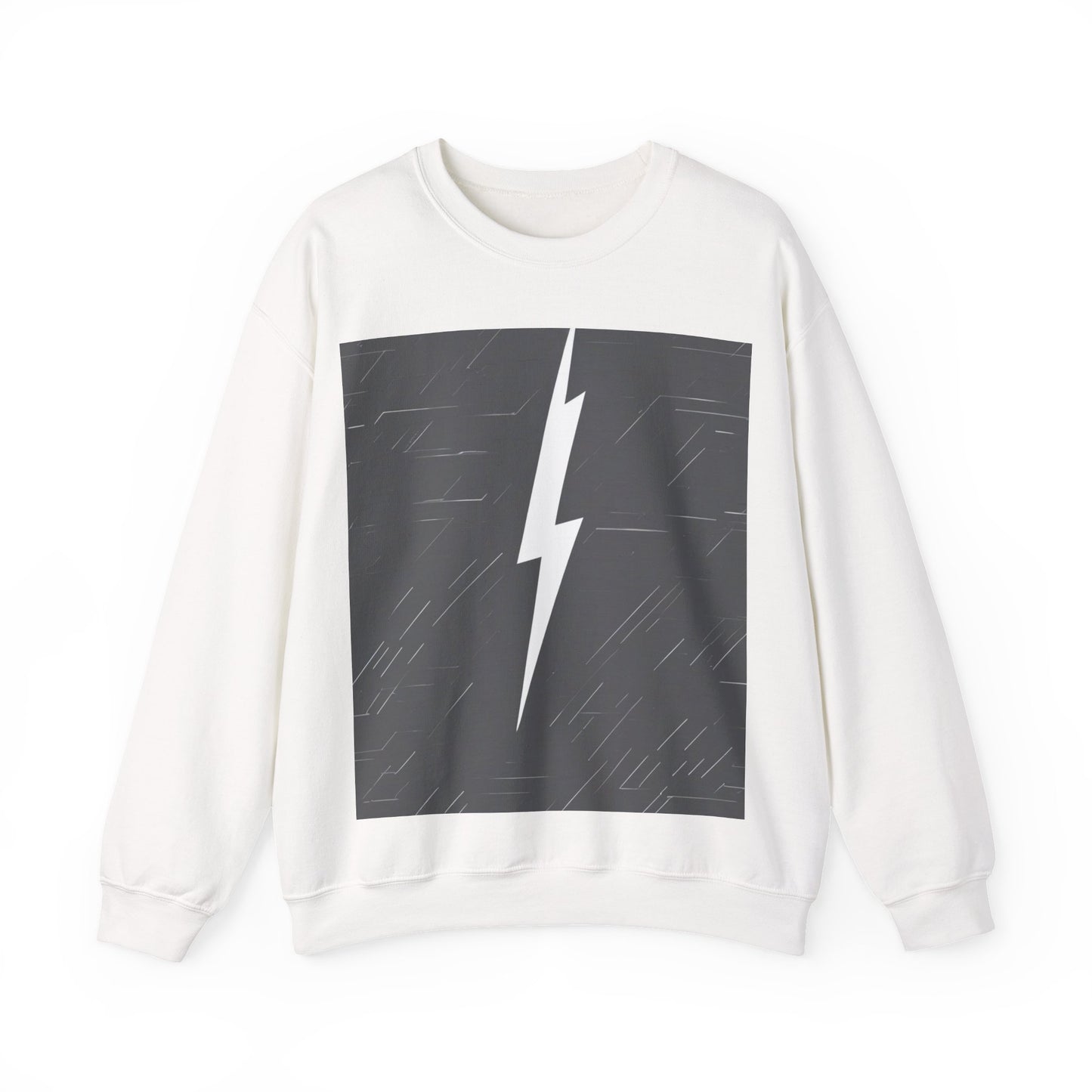boostlete-am-crew-icon-lightning-glitch-vector-0590 — Unisex Heavy Blend Crewneck (G18000)