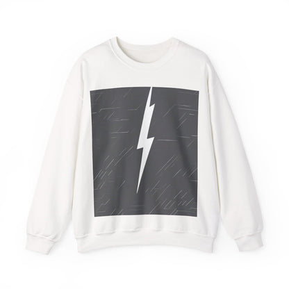 boostlete-am-crew-icon-lightning-glitch-vector-0590 — Unisex Heavy Blend Crewneck (G18000)