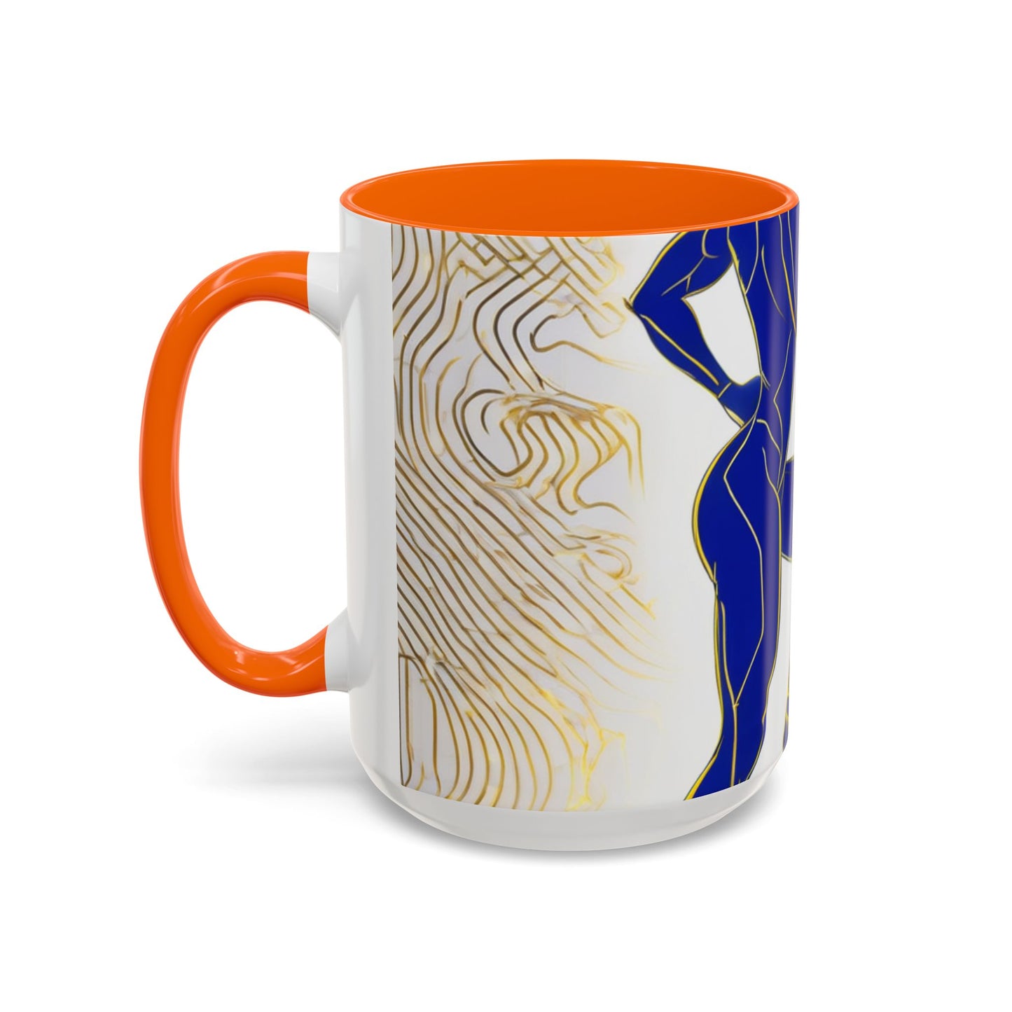 boostlete-iron-intent-scene-lunge-neon-line-art-0392 — Accent Mug 11/15oz