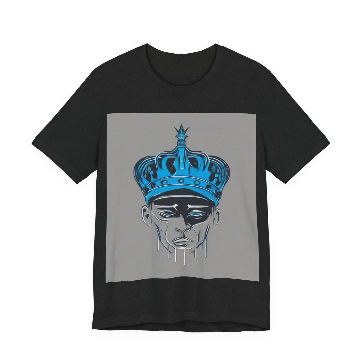 boostlete-am-crew-icon-crown-grainy-monoline-0022 — Unisex Jersey Short Sleeve (B+C 3001)
