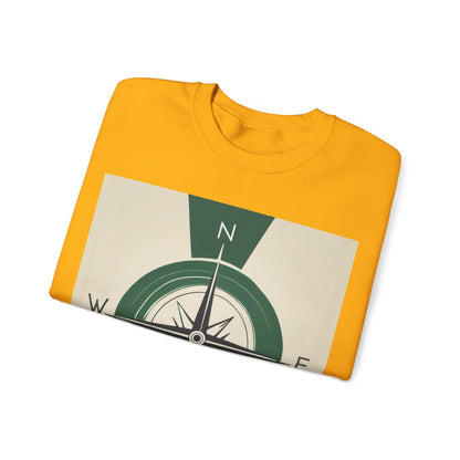 boostlete-iron-intent-icon-compass-soft-blueprint-0614 — Unisex Heavy Blend Crewneck (G18000)