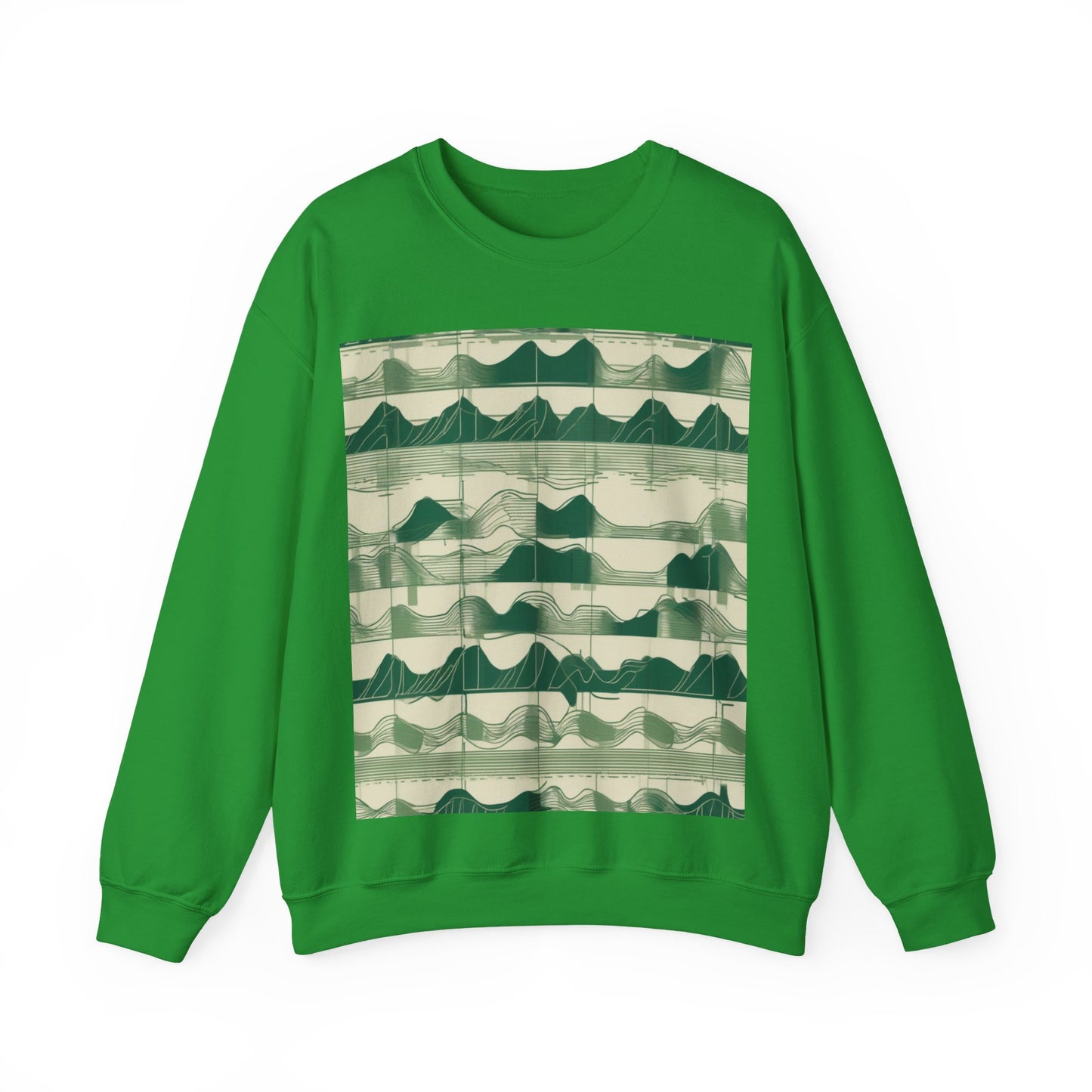 boostlete-mile-by-mile-pattern-audio-blueprint-0971 — Unisex Heavy Blend Crewneck (G18000)