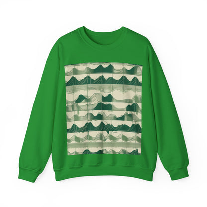 boostlete-mile-by-mile-pattern-audio-blueprint-0971 — Unisex Heavy Blend Crewneck (G18000)