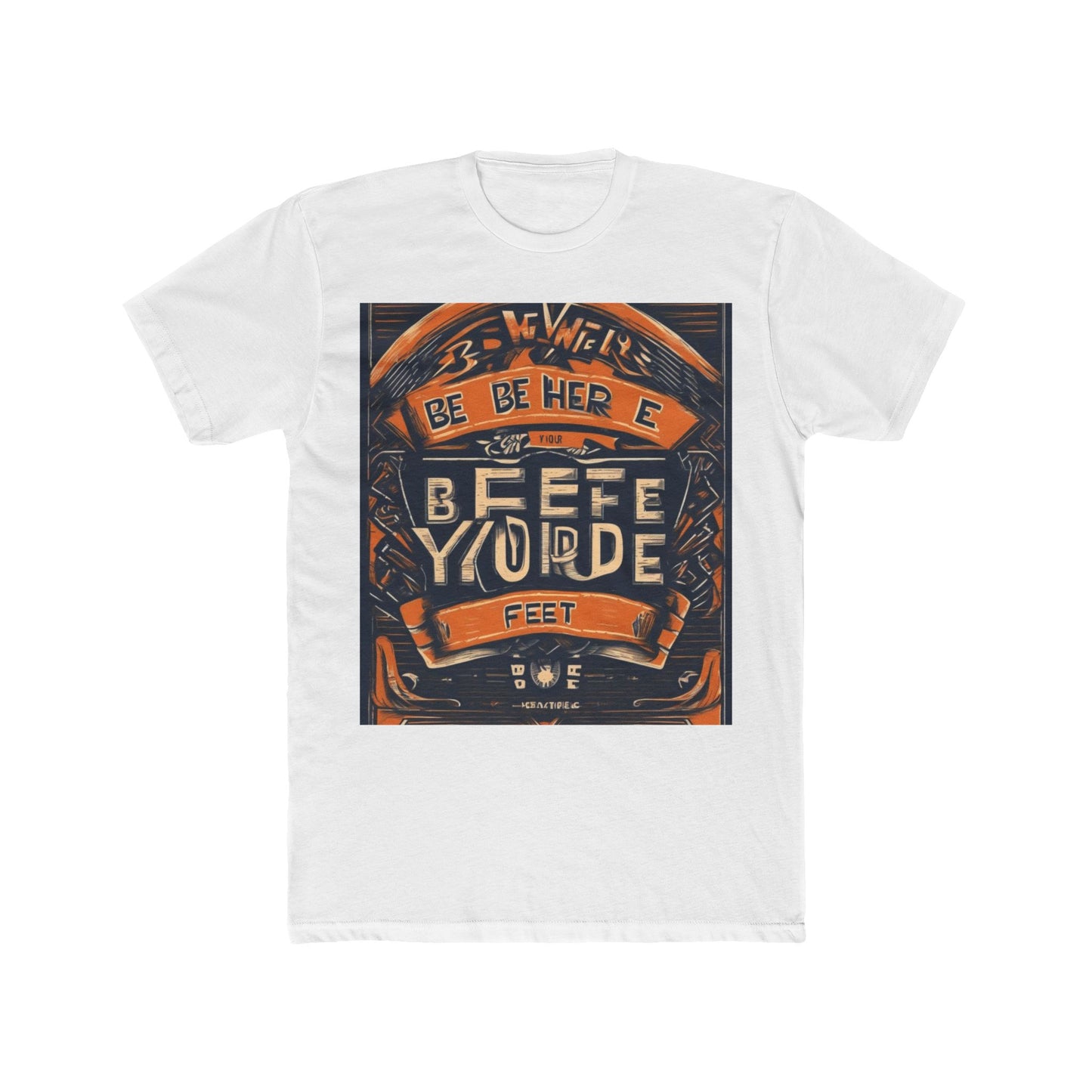 boostlete-field-day-type-be-where-your-feet-are-banner-engraved-0029 — Unisex Cotton Crew Tee (NL 3600)