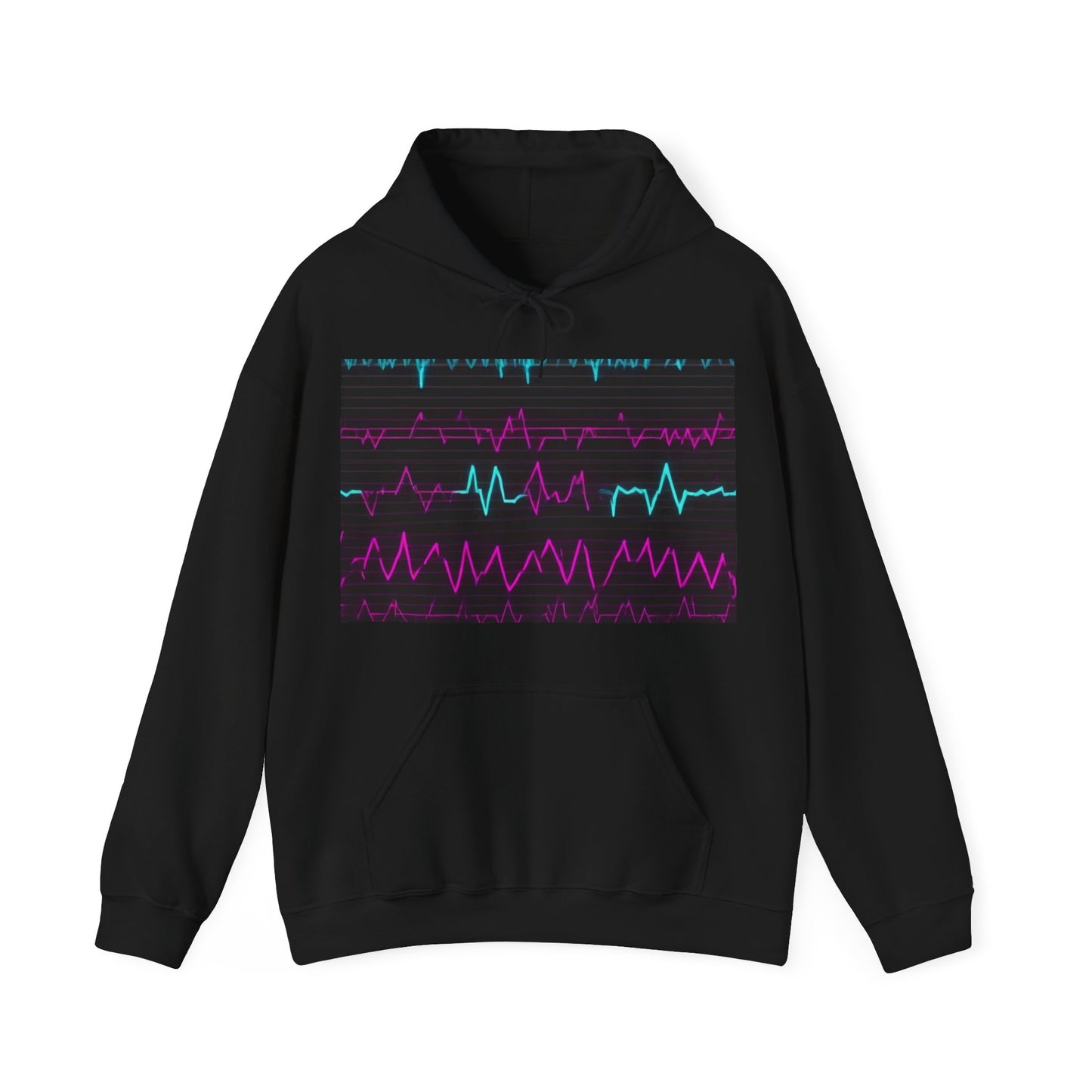 boostlete-boost-mode-pattern-ekg-modern-0111 — Unisex Heavy Blend Hooded Sweatshirt (Gildan)