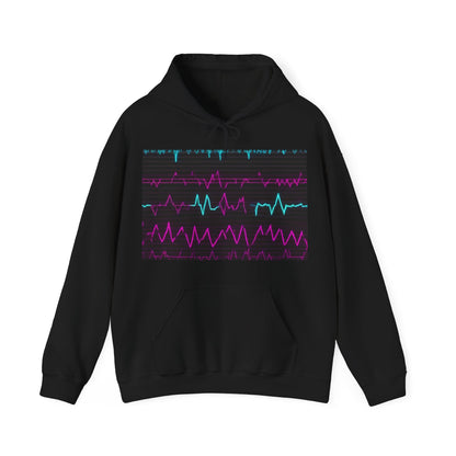 boostlete-boost-mode-pattern-ekg-modern-0111 — Unisex Heavy Blend Hooded Sweatshirt (Gildan)