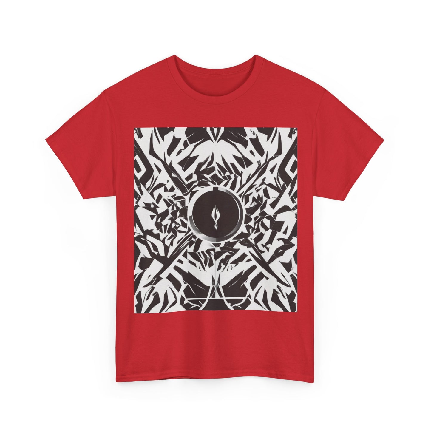 boostlete-am-crew-icon-flame-matte-geometric-0286 — Unisex Heavy Cotton Tee (Gildan 5000)