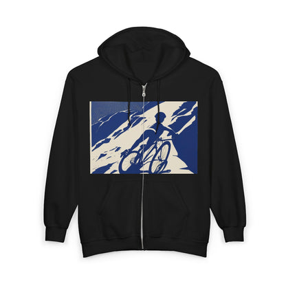 boostlete-am-crew-scene-cyclist-offset-bold-0008 — Unisex Heavy Blend Full-Zip Hooded Sweatshirt