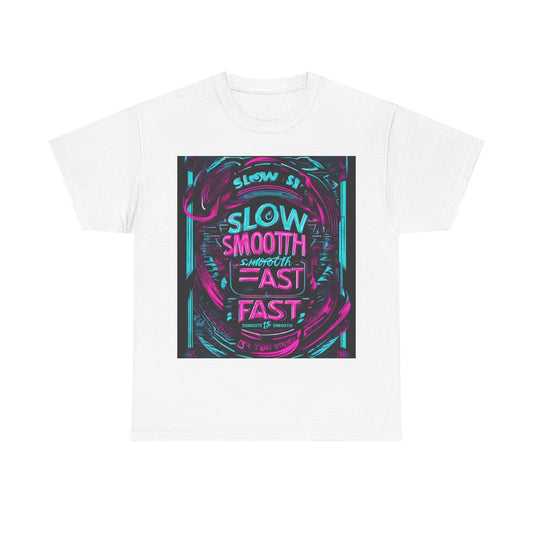 boostlete-recovery-progress-type-slow-is-smooth-smooth-is-fast-banner-engraved-0181 — Unisex Heavy Cotton Tee (Gildan 5000)