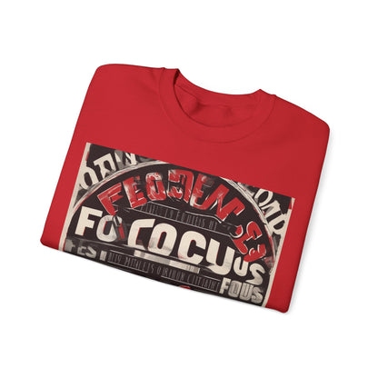 boostlete-mile-by-mile-type-focus-over-feelings-split-retro-0841 — Unisex Heavy Blend Crewneck (G18000)