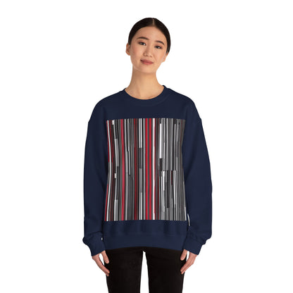 boostlete-am-crew-pattern-barcode-athletic-0911 — Unisex Heavy Blend Crewneck (G18000)