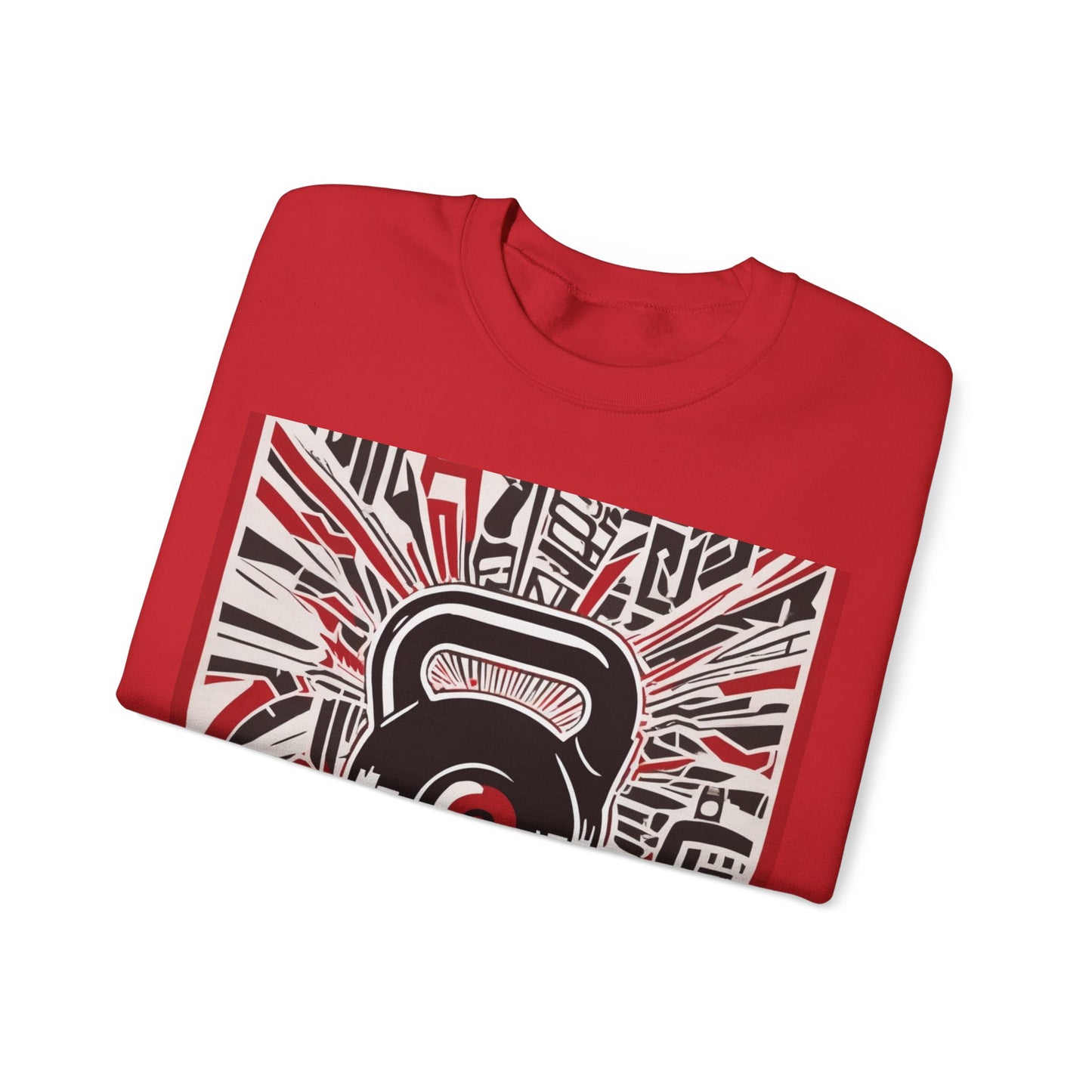 boostlete-recovery-progress-icon-kettlebell-outline-industrial-0366 — Unisex Heavy Blend Crewneck Sweatshirt (Gildan)