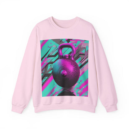 boostlete-mile-by-mile-scene-kettlebell-3d-monoline-1364 — Unisex Heavy Blend Crewneck (G18000)