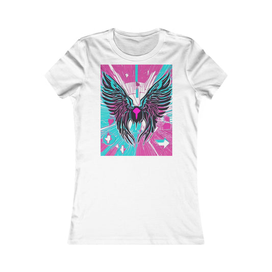 boostlete-am-crew-icon-wings-outline-line-art-0282 — Women's Favorite Tee (B+C 6004)