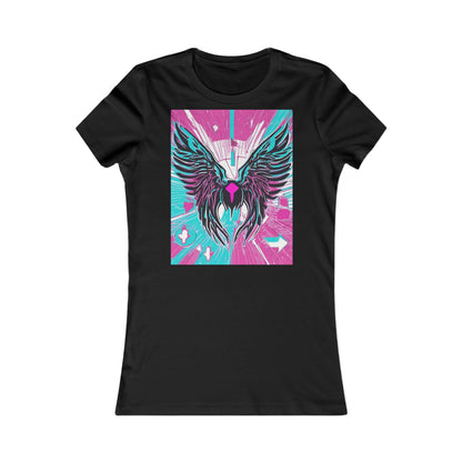 boostlete-am-crew-icon-wings-outline-line-art-0282 — Women's Favorite Tee (B+C 6004)
