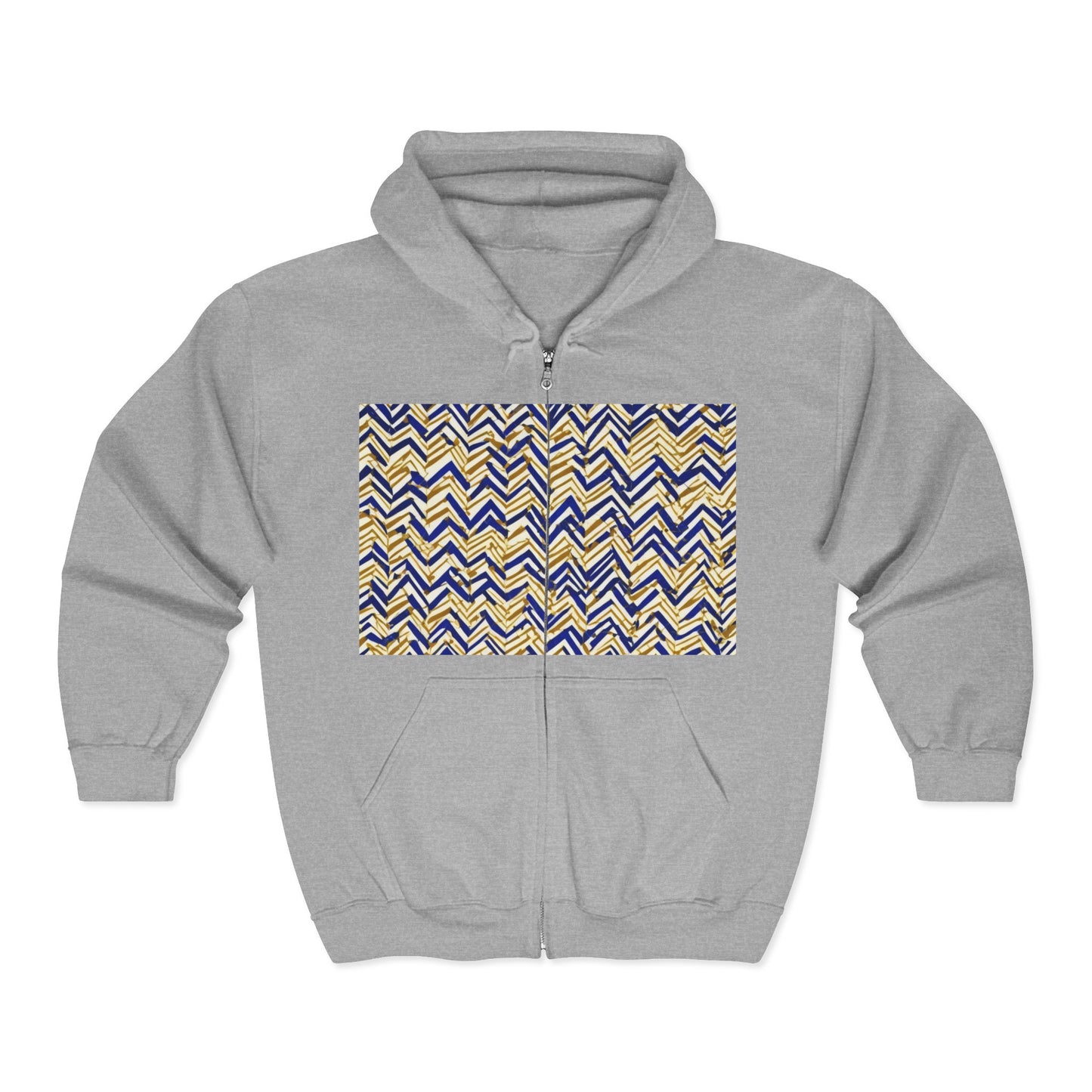 boostlete-boost-mode-pattern-ekg-line-art-0091 — Unisex Heavy Blend Full-Zip Hooded Sweatshirt