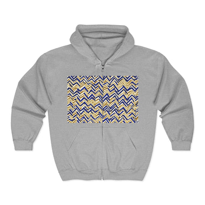 boostlete-boost-mode-pattern-ekg-line-art-0091 — Unisex Heavy Blend Full-Zip Hooded Sweatshirt