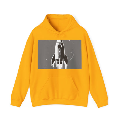 boostlete-field-day-icon-rocket-soft-monoline-1718 — Unisex Heavy Blend Hoodie (G18500)