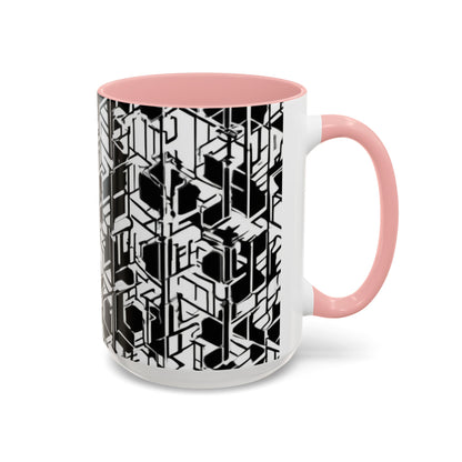 boostlete-field-day-pattern-micro-blueprint-0927 — Accent Mug 11/15oz
