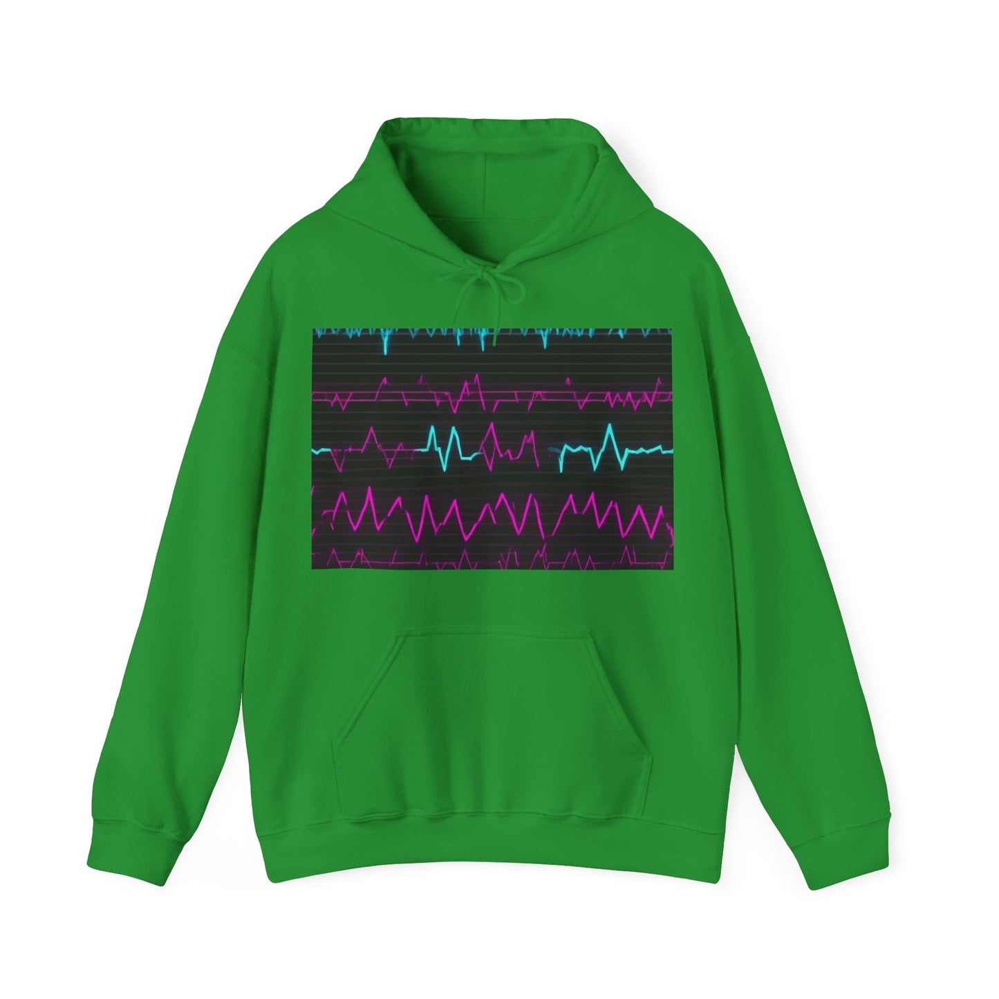 boostlete-boost-mode-pattern-ekg-modern-0111 — Unisex Heavy Blend Hooded Sweatshirt (Gildan)