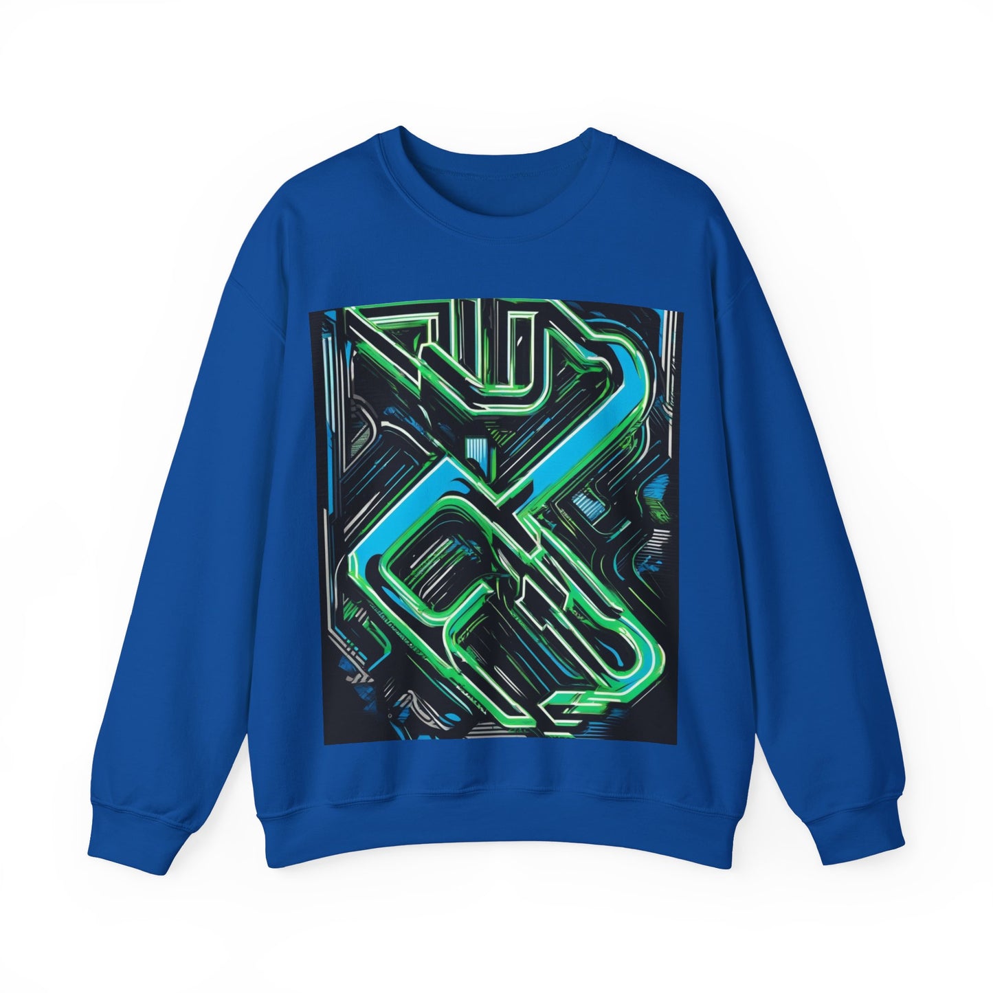 boostlete-boost-mode-type-constancia-gana-diagonal-badge-0185 — Unisex Heavy Blend Crewneck Sweatshirt (Gildan)