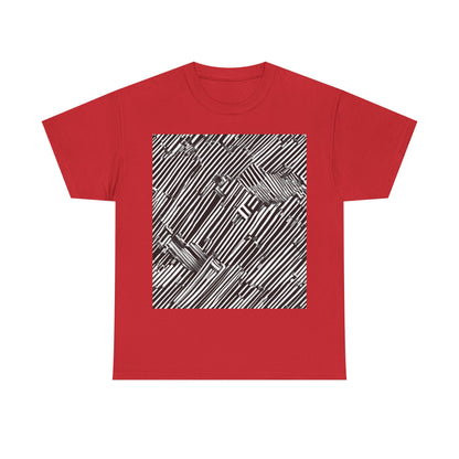 boostlete-mile-by-mile-pattern-barcode-monoline-0059 — Unisex Heavy Cotton Tee (Gildan 5000)