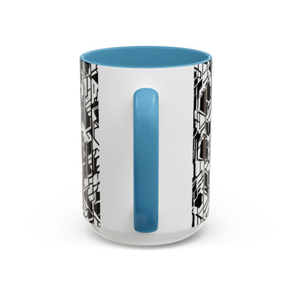 boostlete-field-day-pattern-micro-blueprint-0927 — Accent Mug 11/15oz