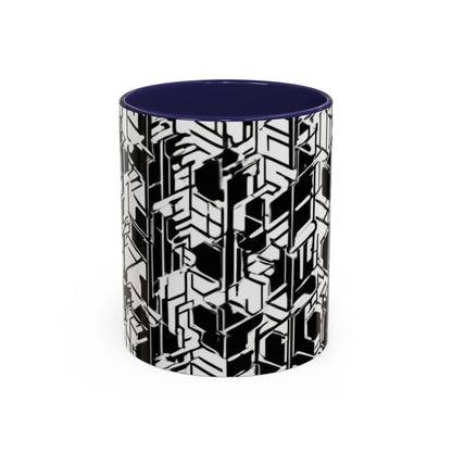 boostlete-field-day-pattern-micro-blueprint-0927 — Accent Mug 11/15oz