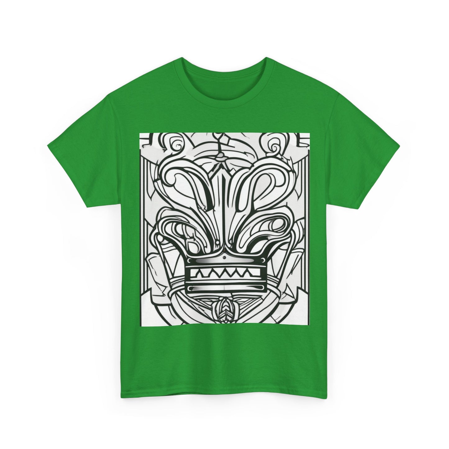 boostlete-boost-mode-icon-crown-offset-line-art-0190 — Unisex Heavy Cotton Tee (Gildan 5000)