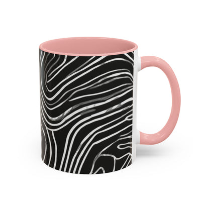 boostlete-field-day-pattern-topographic-badge-0307 — Accent Mug 11oz/15oz