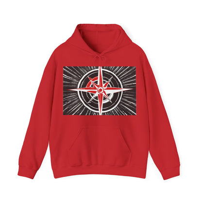 boostlete-boost-mode-icon-compass-chalk-vector-1382 — Unisex Heavy Blend Hoodie (G18500)