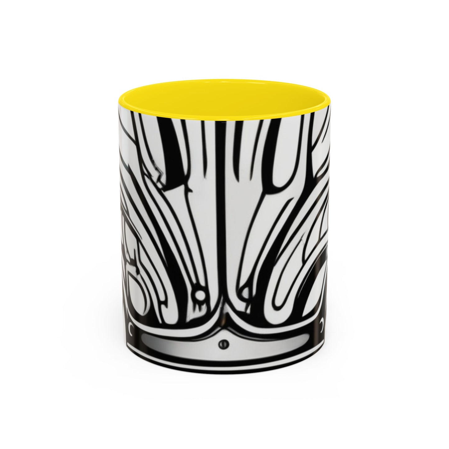 boostlete-boost-mode-icon-crown-offset-line-art-0190 — Accent Mug 11oz/15oz