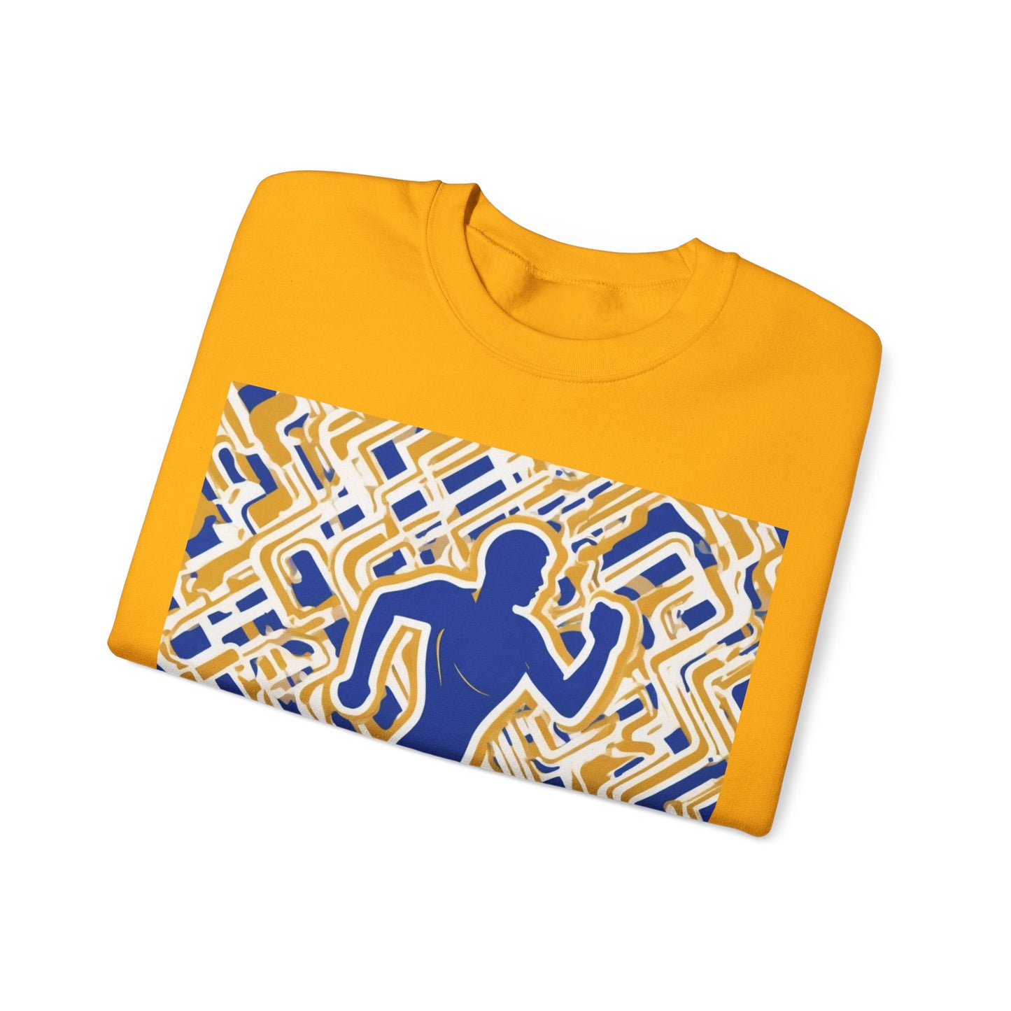 boostlete-pr-season-icon-runner-outline-industrial-0170 — Unisex Heavy Blend Crewneck Sweatshirt (Gildan)