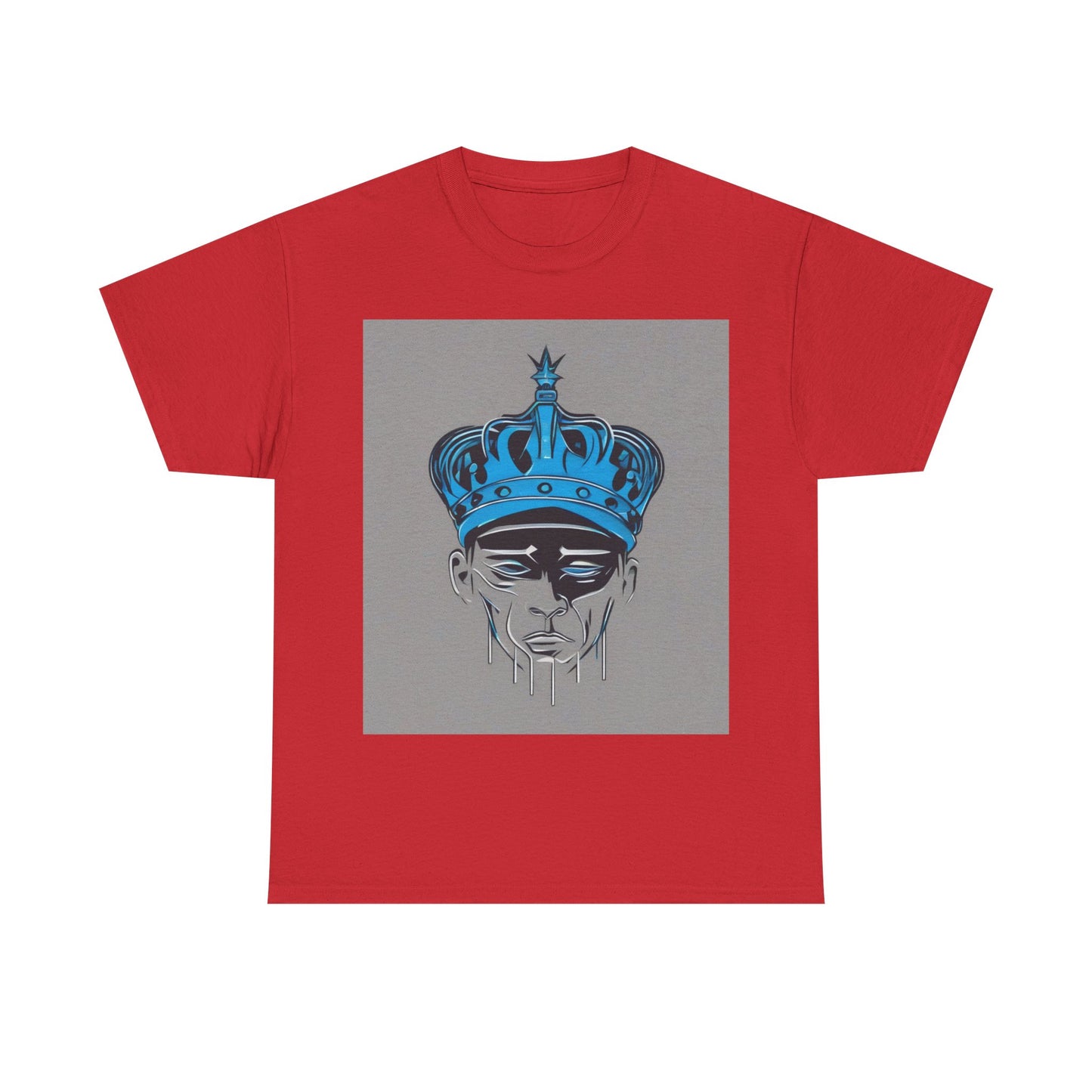 boostlete-am-crew-icon-crown-grainy-monoline-0022 — Unisex Heavy Cotton Tee (Gildan 5000)