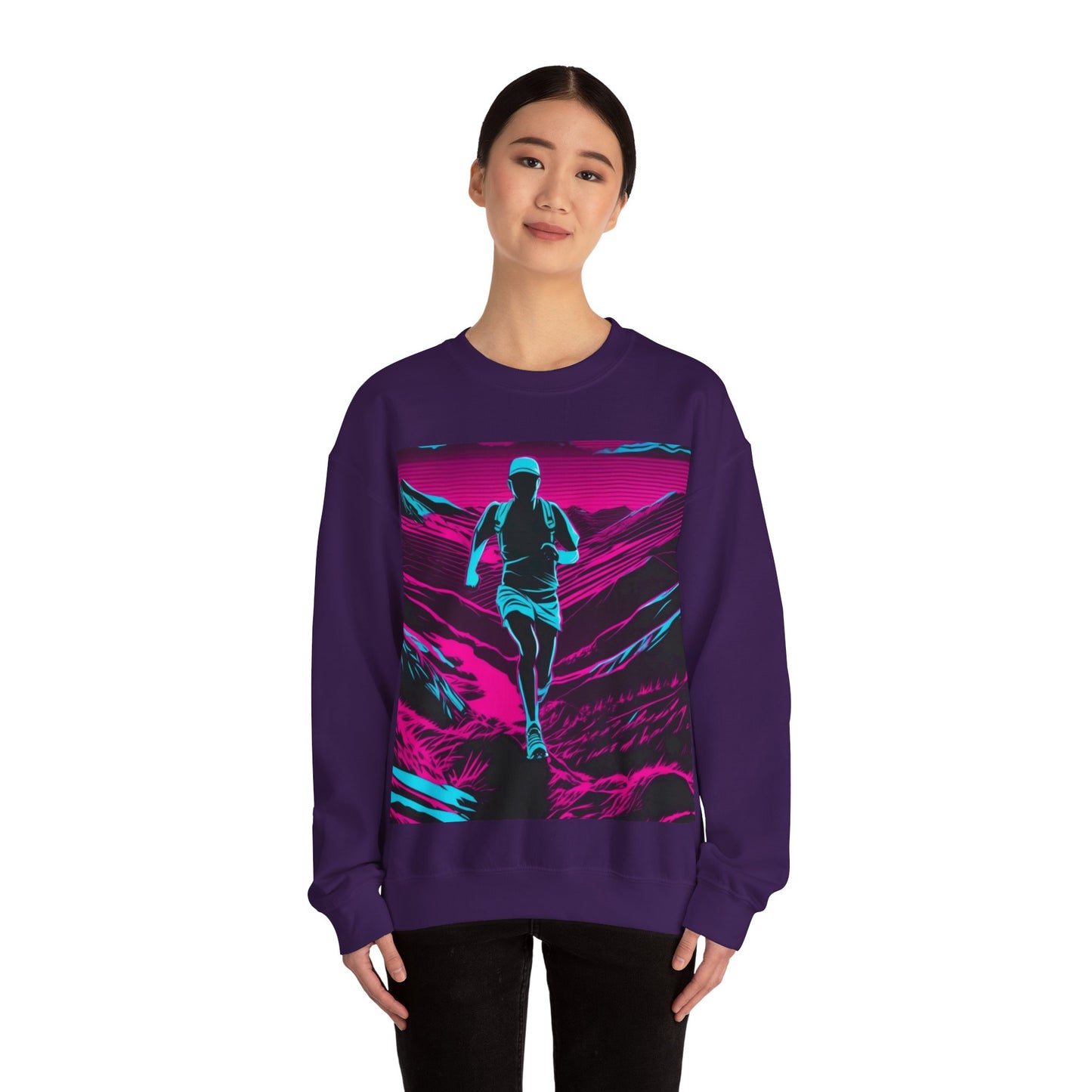 boostlete-am-crew-scene-trail-high-modern-0980 — Unisex Heavy Blend Crewneck (G18000)