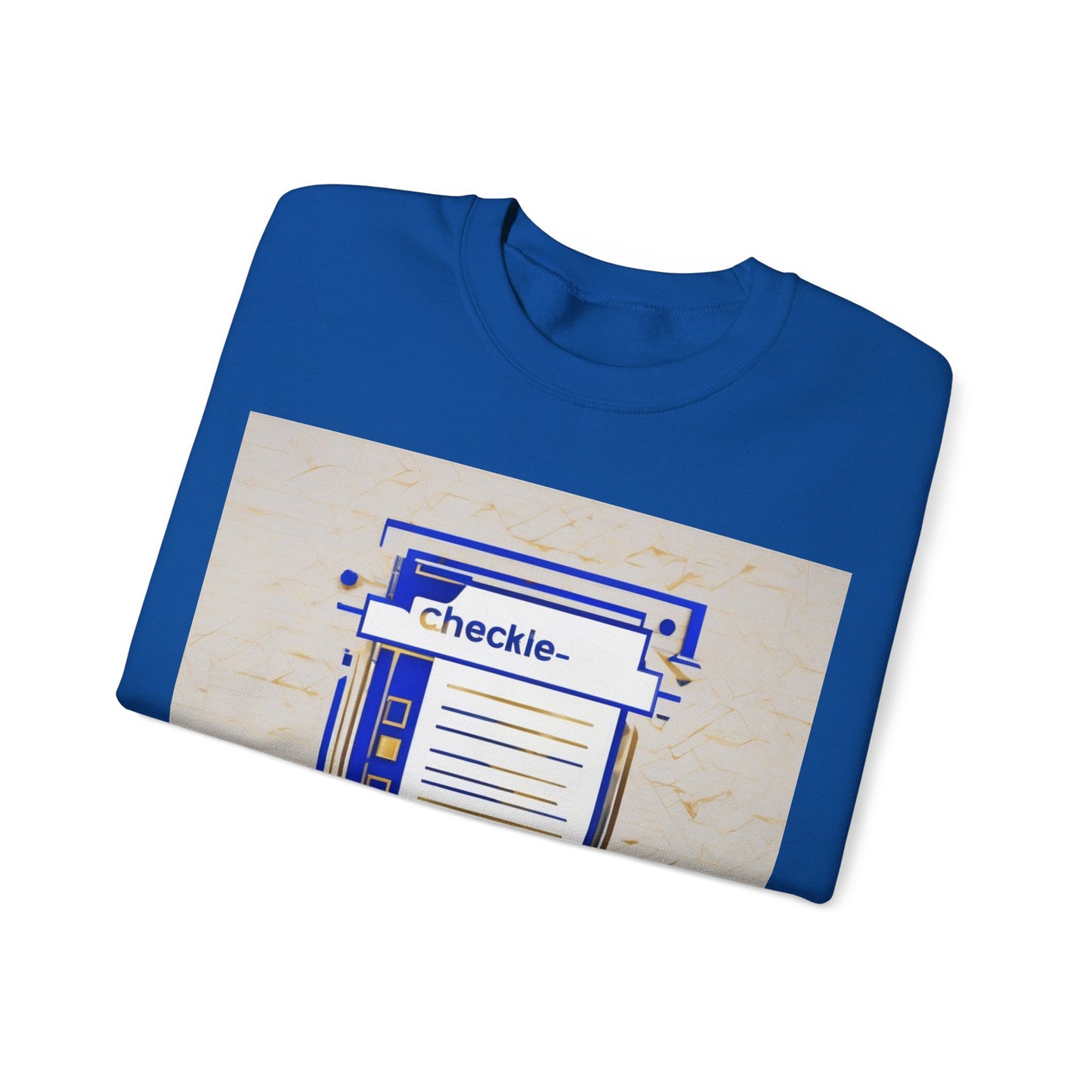 boostlete-am-crew-icon-checklist-glitch-badge-0018 — Unisex Heavy Blend Crewneck Sweatshirt (Gildan)