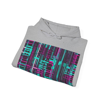 boostlete-field-day-pattern-barcode-retro-0275 — Unisex Heavy Blend Hooded Sweatshirt (Gildan)