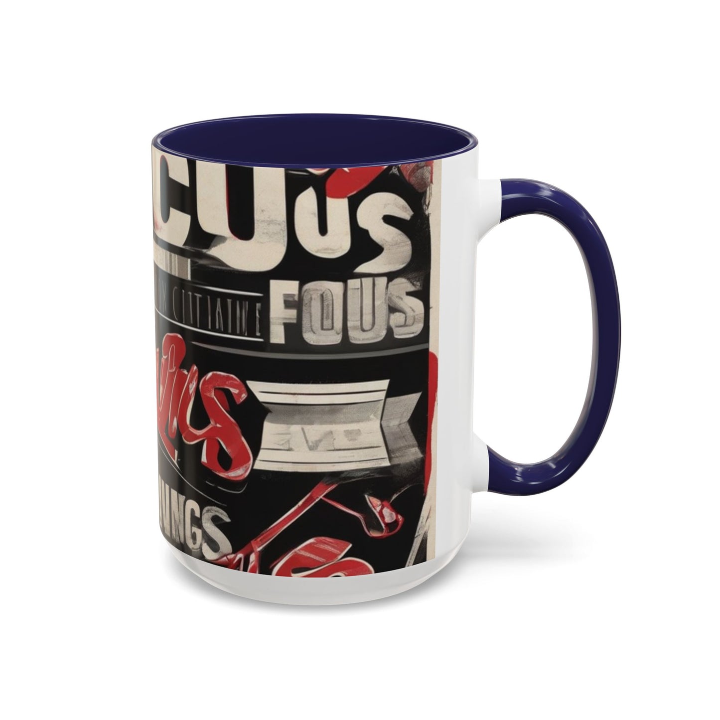 boostlete-mile-by-mile-type-focus-over-feelings-split-retro-0841 — Accent Mug 11/15oz