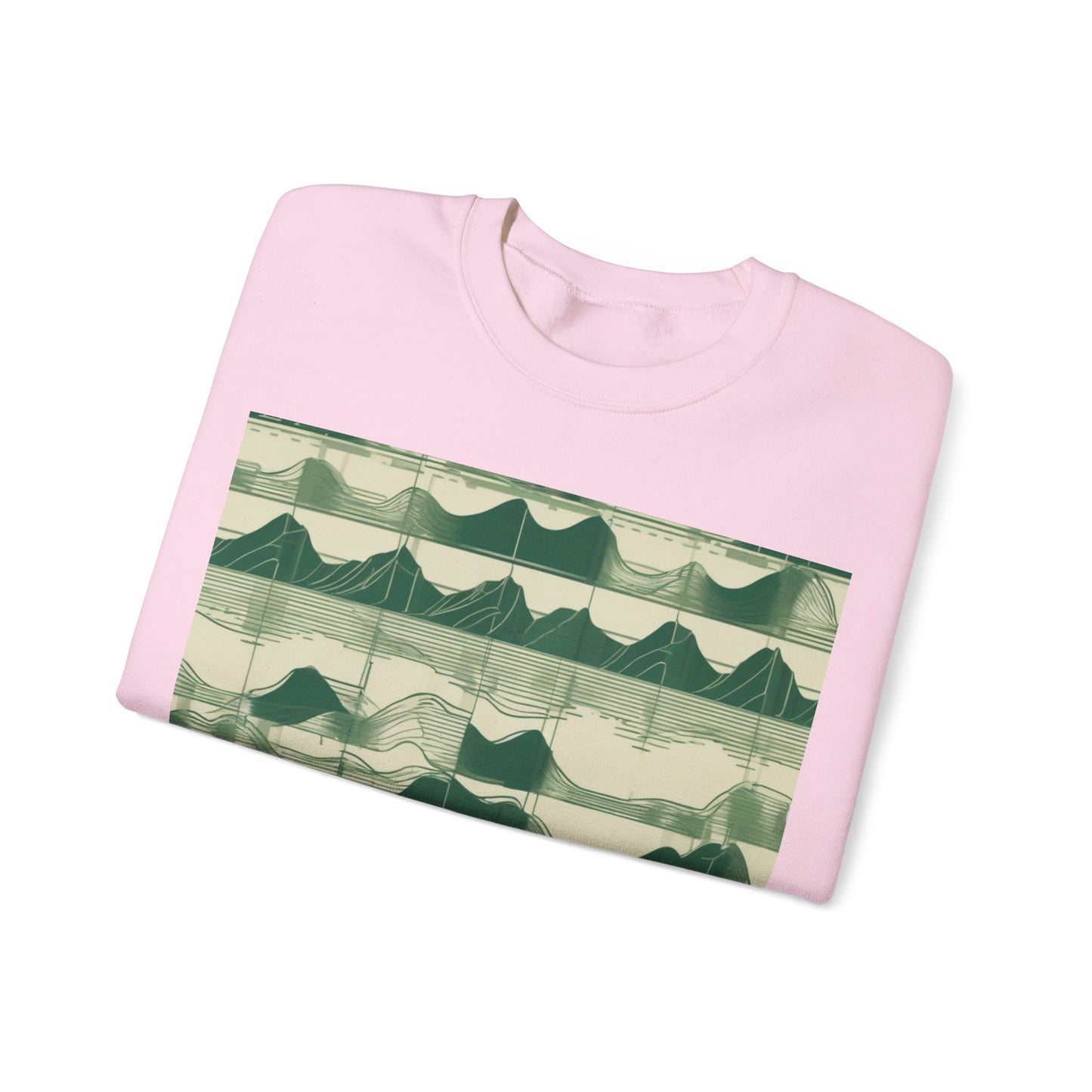 boostlete-mile-by-mile-pattern-audio-blueprint-0971 — Unisex Heavy Blend Crewneck (G18000)