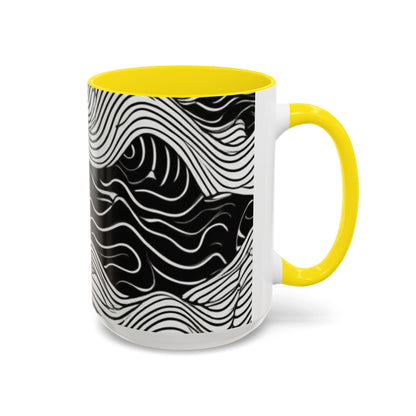 boostlete-field-day-pattern-topographic-line-art-0239 — Accent Mug 11oz/15oz