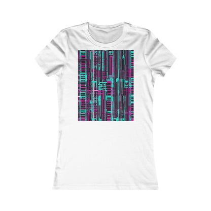 boostlete-field-day-pattern-barcode-retro-0275 — Women's Favorite Tee (B+C 6004)