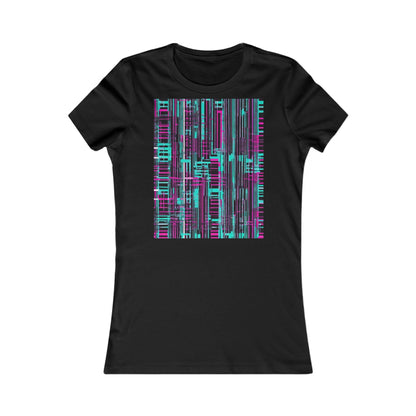 boostlete-field-day-pattern-barcode-retro-0275 — Women's Favorite Tee (B+C 6004)