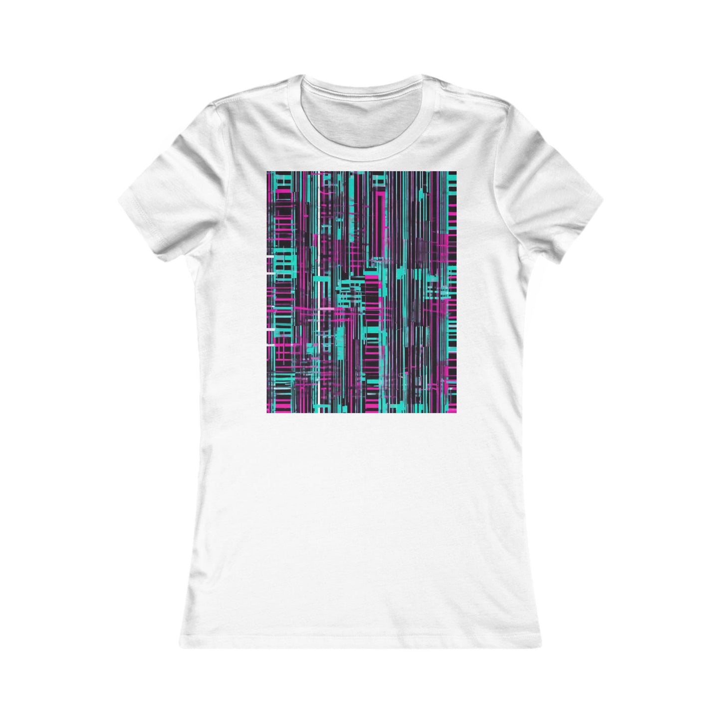 boostlete-field-day-pattern-barcode-retro-0275 — Women's Favorite Tee (B+C 6004)