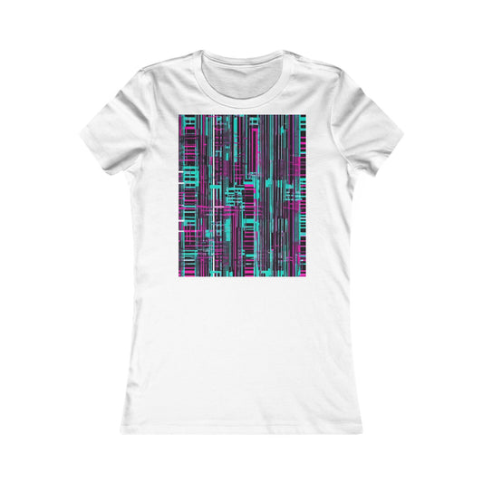 boostlete-field-day-pattern-barcode-retro-0275 — Women's Favorite Tee (B+C 6004)